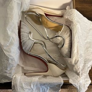 Christian Louboutins Marchella White/Ivory Heels